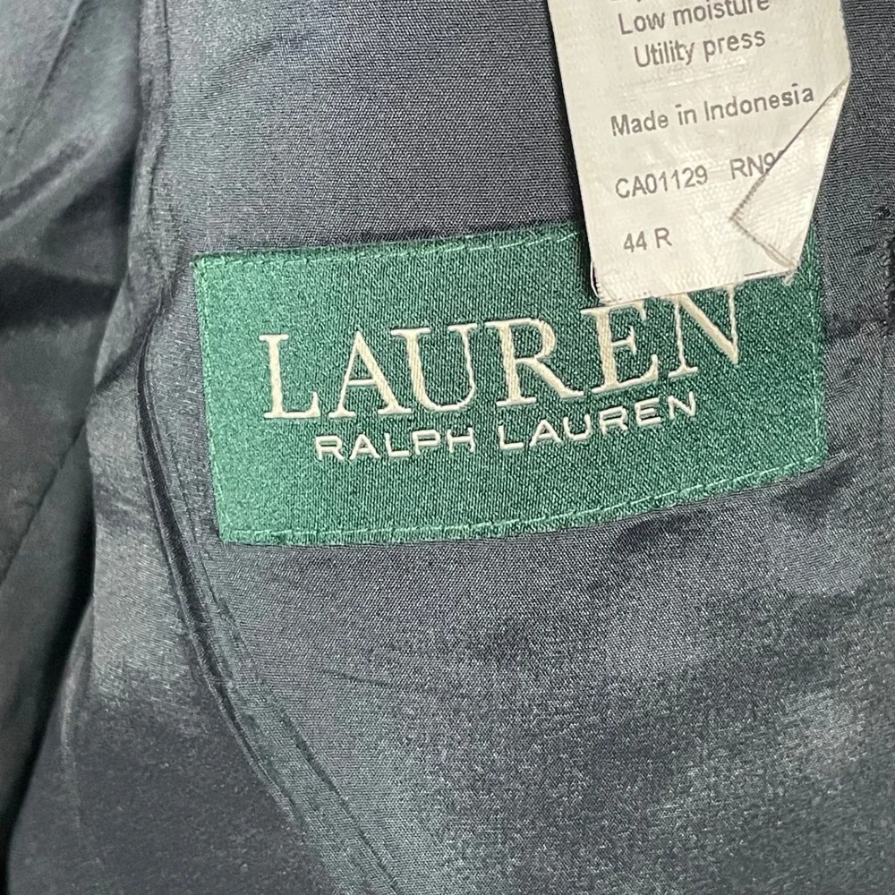Ralph Lauren Blazer Mens 44R Navy Blue Classic Collegiate Gold Crest Buttons